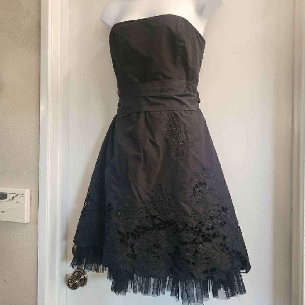 BCBGeneration Strapless Midi Dress